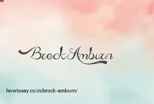 Brock Amburn