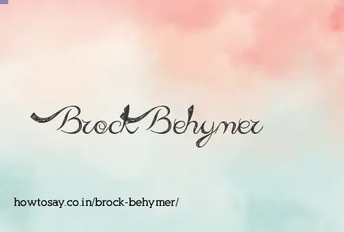 Brock Behymer