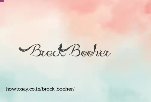 Brock Booher