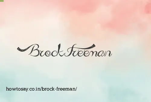Brock Freeman
