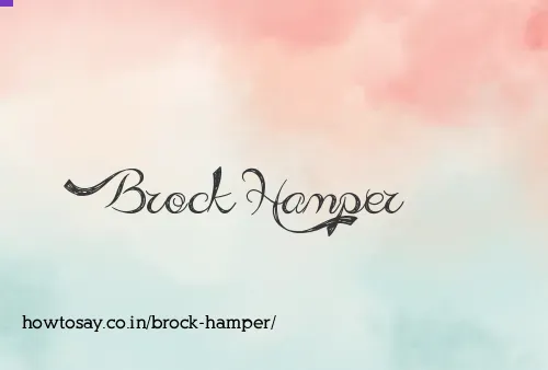 Brock Hamper