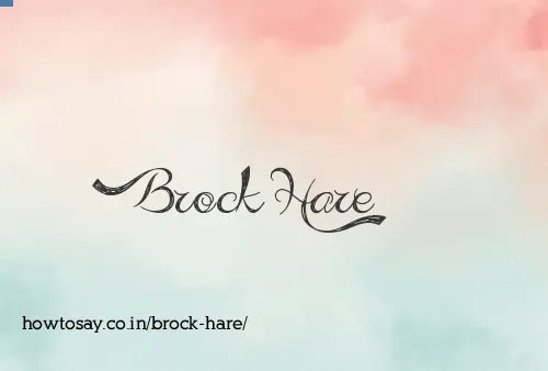 Brock Hare