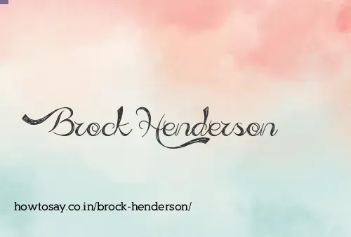 Brock Henderson