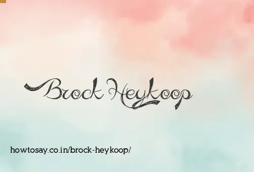 Brock Heykoop