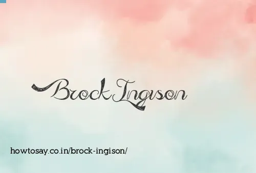 Brock Ingison