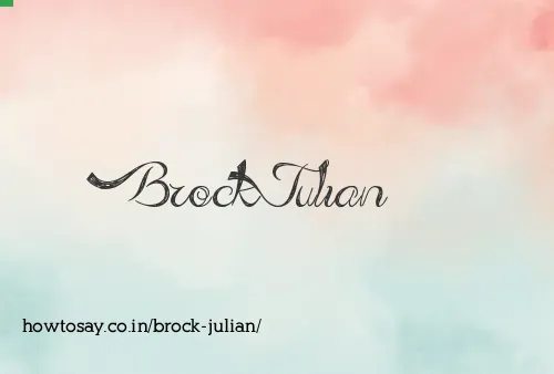 Brock Julian