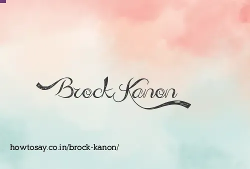 Brock Kanon