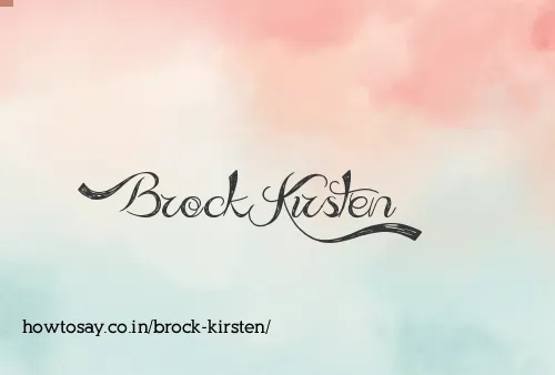 Brock Kirsten