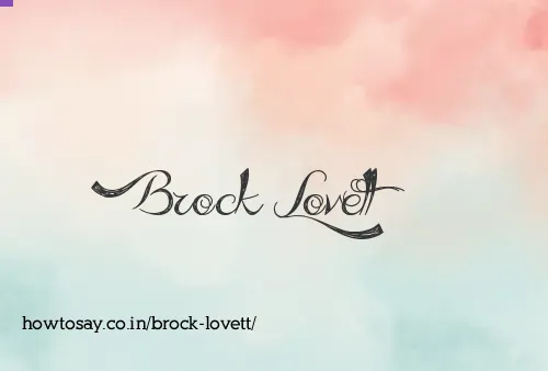 Brock Lovett