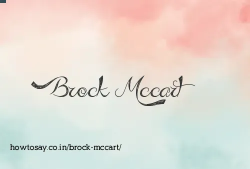 Brock Mccart