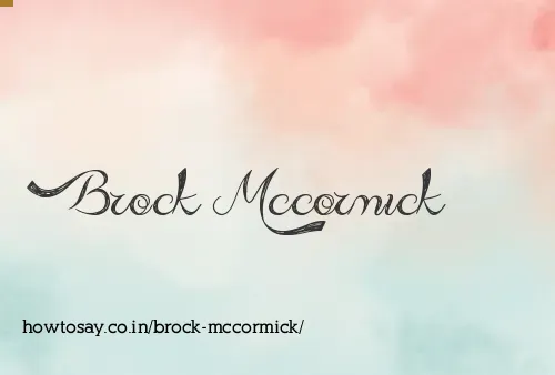 Brock Mccormick