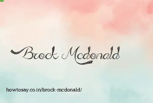 Brock Mcdonald