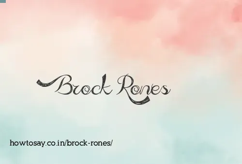 Brock Rones
