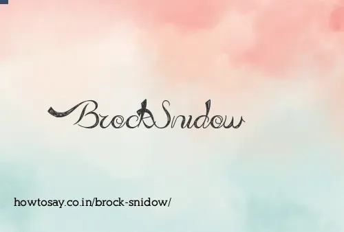 Brock Snidow
