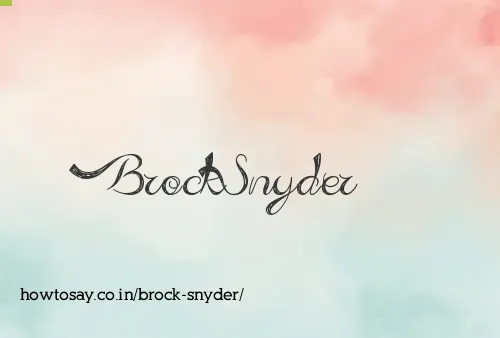 Brock Snyder
