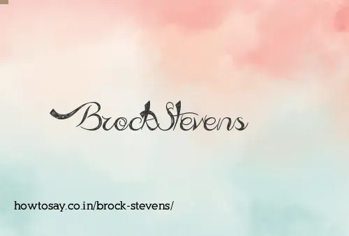 Brock Stevens