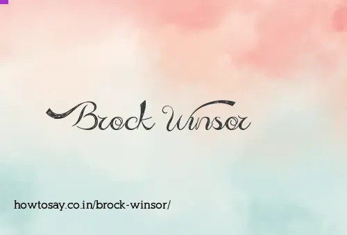 Brock Winsor