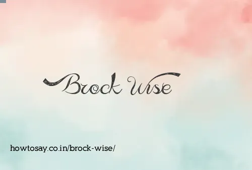 Brock Wise