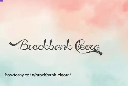 Brockbank Cleora