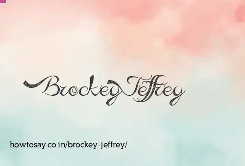 Brockey Jeffrey