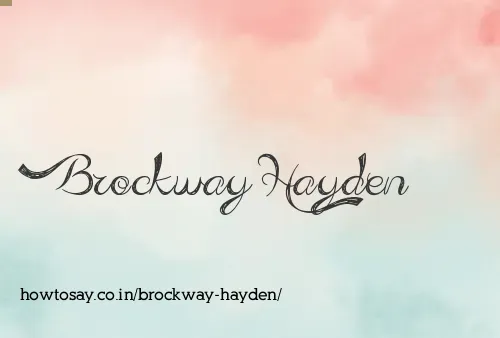 Brockway Hayden