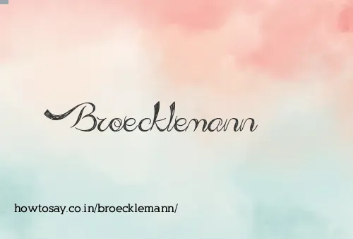 Broecklemann