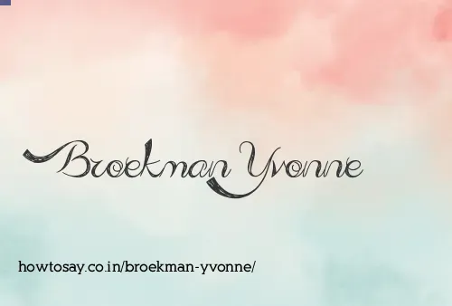 Broekman Yvonne
