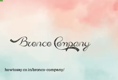 Bronco Company