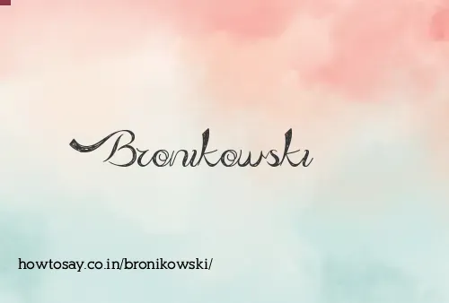 Bronikowski