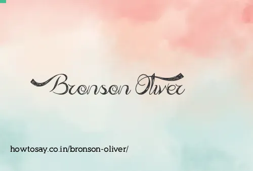 Bronson Oliver