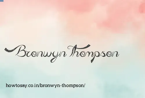 Bronwyn Thompson