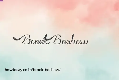 Brook Boshaw