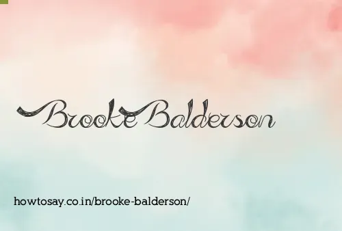 Brooke Balderson