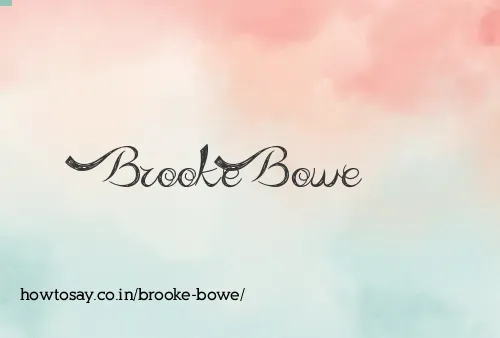 Brooke Bowe
