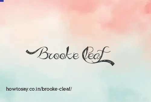 Brooke Cleaf
