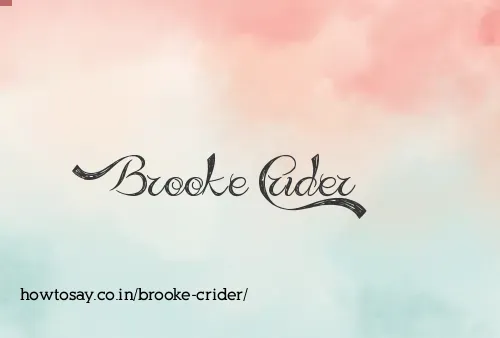 Brooke Crider