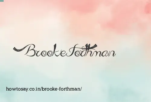Brooke Forthman