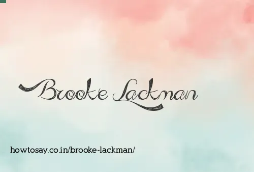Brooke Lackman