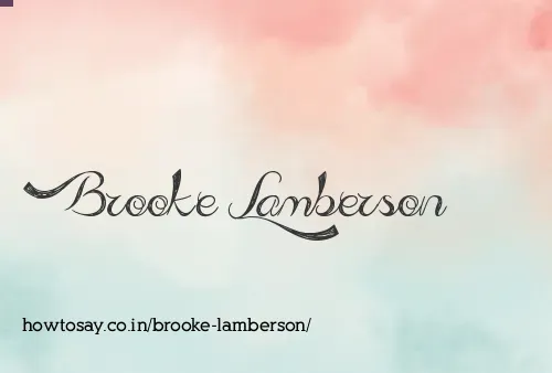 Brooke Lamberson