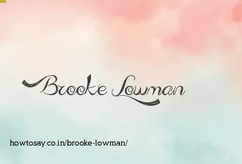 Brooke Lowman