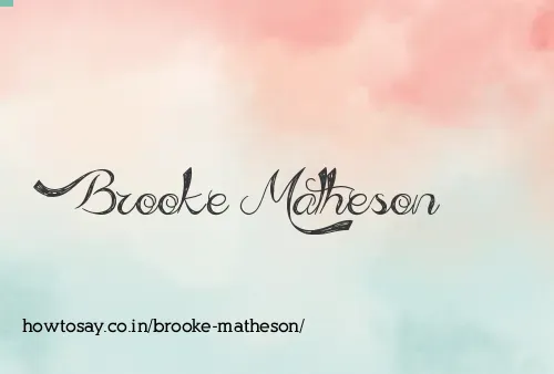 Brooke Matheson