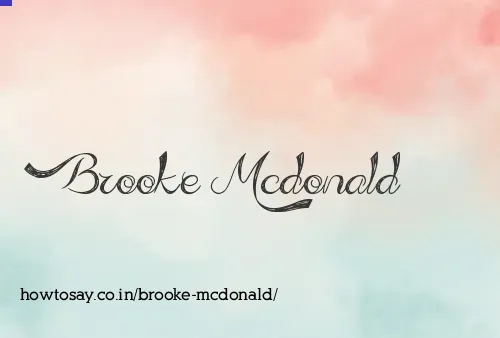 Brooke Mcdonald