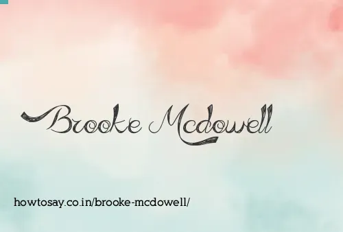 Brooke Mcdowell