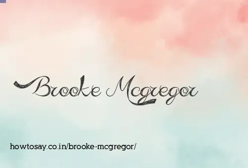 Brooke Mcgregor