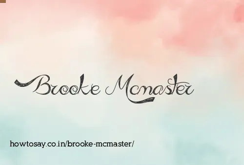 Brooke Mcmaster