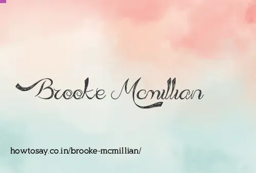 Brooke Mcmillian
