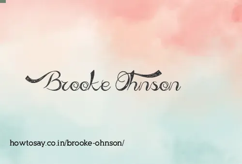 Brooke Ohnson