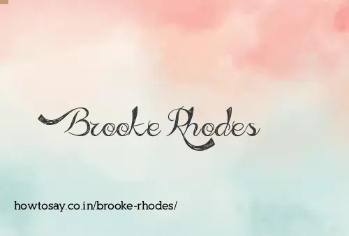 Brooke Rhodes