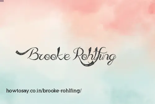 Brooke Rohlfing