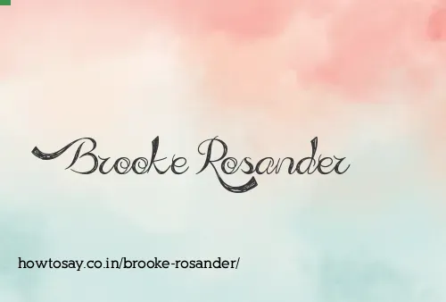 Brooke Rosander